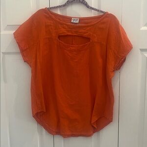Oh My Gauze! Vibrant Orange Short Sleeve Top